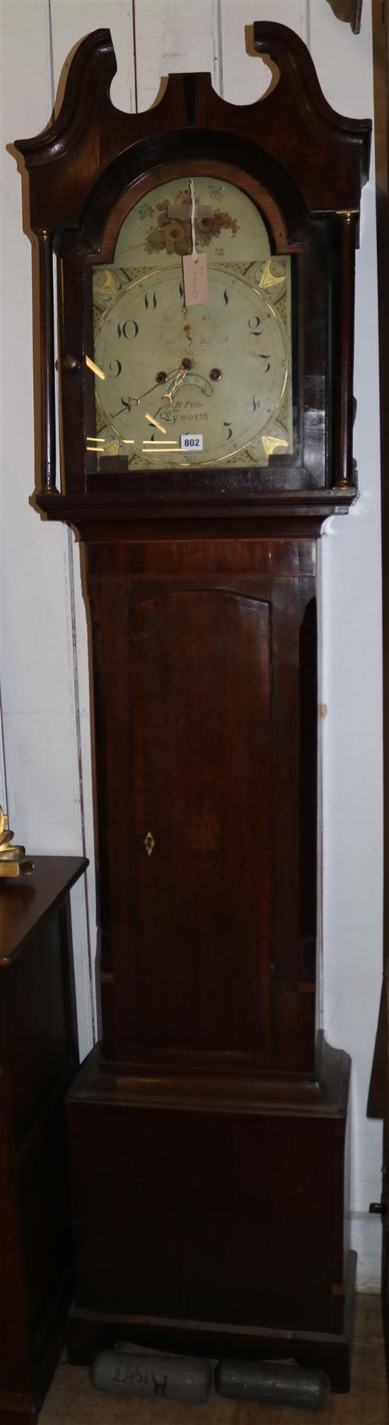 George III oak longcase clock, Robert Pitts, Epworth(-)